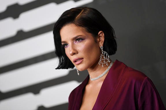 AP19254187228241 Singer Halsey attends the Spring/Summer 2020 Savage X Fenty show, presented by Amazon Prime, at the Barclays Center on Tuesday, Sept, 10, 2019, in New York. (Photo by Evan Agostini/Invision/AP)