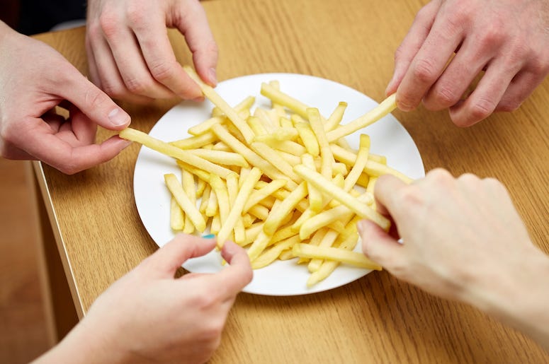 French Fries, Plate, Fries, Hands French Fries, Plate, Fries, Hands