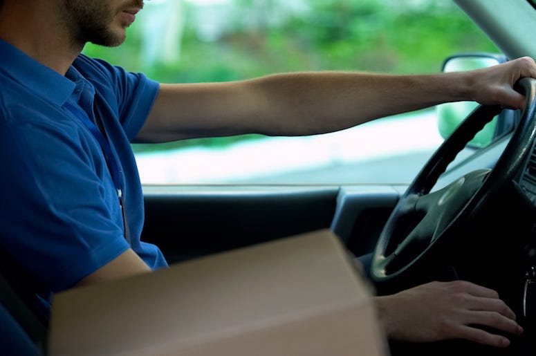 Delivery Driver, Truck, Package Delivery Driver, Truck, Package