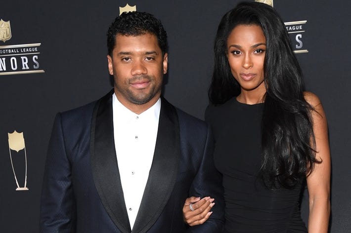 8th Annual NFL Honors - Arrivals ATLANTA, GEORGIA - FEBRUARY 02: Russell Wilson and Ciara Princess Harris attend the 8th Annual NFL Honors at The Fox Theatre on February 02, 2019 in Atlanta, Georgia. 8th Annual NFL Honors - Arrivals ATLANTA, GEORGIA - FEBRUARY 02: Russell Wilson and Ciara Princess Harris attend the 8th Annual NFL Honors at The Fox Theatre on February 02, 2019 in Atlanta, Georgia.