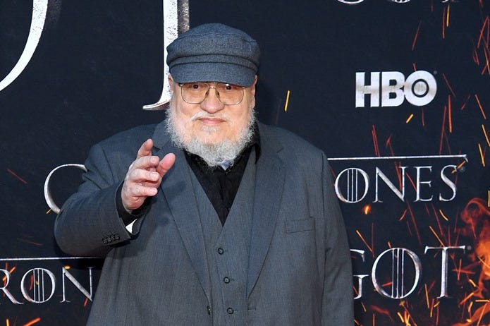 NEW YORK, NEW YORK - APRIL 03: George R. R. Martin attends the "Game Of Thrones" Season 8 Premiere on April 03, 2019 in New York City. NEW YORK, NEW YORK - APRIL 03: George R. R. Martin attends the "Game Of Thrones" Season 8 Premiere on April 03, 2019 in New York City.