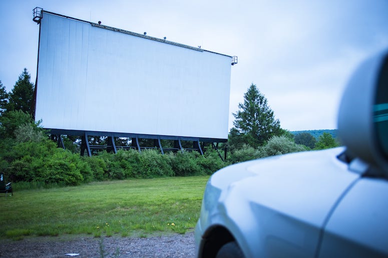 Drive-In, Movie Screen, Outdoors Drive-In, Movie Screen, Outdoors