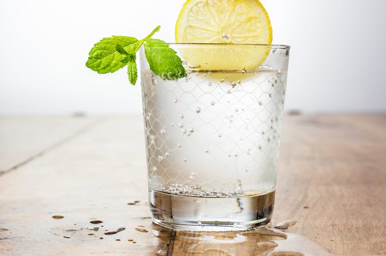 Carbonated Water, Sparkling Water, Lemon Carbonated Water, Sparkling Water, Lemon