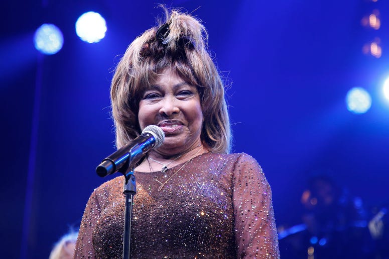 (John Lamparski/Getty Images) Tina Turner speaks during the "Tina - The Tina Turner Musical" opening night at Lunt-Fontanne Theatre on November 07, 2019 in New York City.
