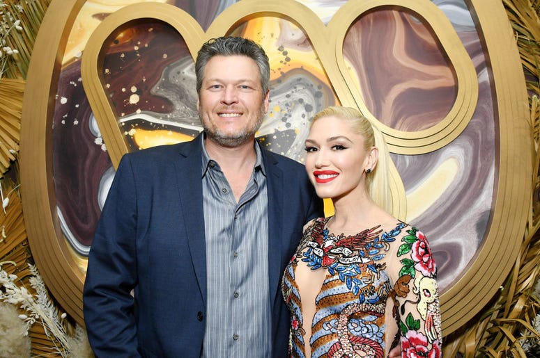 (Amy Sussman/ Getty Images) Blake Shelton and Gwen Stefani attend the Warner Music Group Pre-Grammy Party at Hollywood Athletic Club on January 23, 2020 in Hollywood, California.