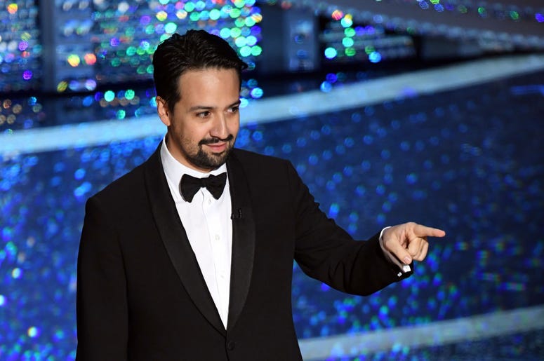 (Kevin Winter/ Getty Images) Lin-Manuel Miranda speaks onstage during the 92nd Annual Academy Awards at Dolby Theatre on February 09, 2020 in Hollywood, California.