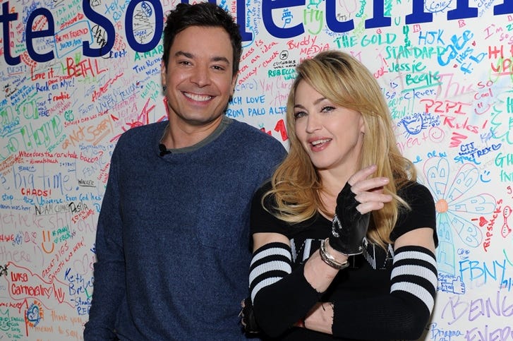Jimmy Fallon and Madonna Jimmy Fallon and Madonna