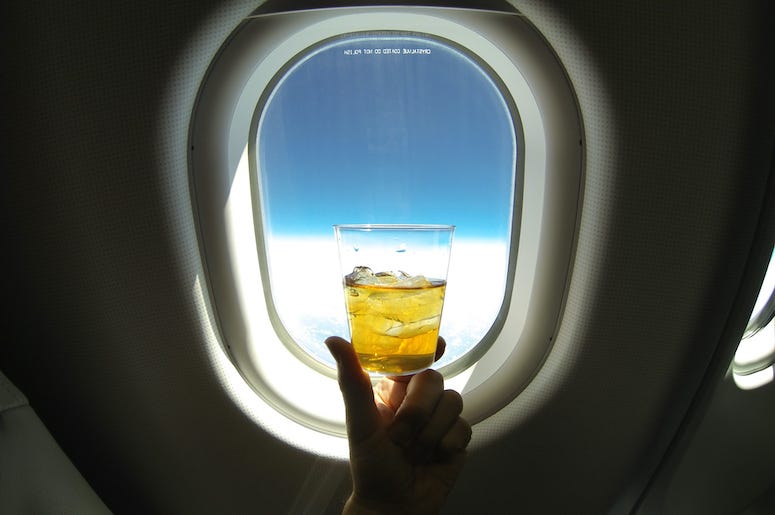 Alcohol, Cocktail, Airplane, Flight, Window Alcohol, Cocktail, Airplane, Flight, Window