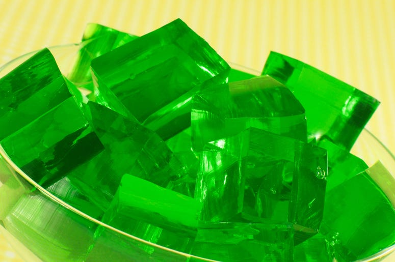 (DreamBigPhotos/ iStock/ Getty Images Plus) Bowl of green Jello