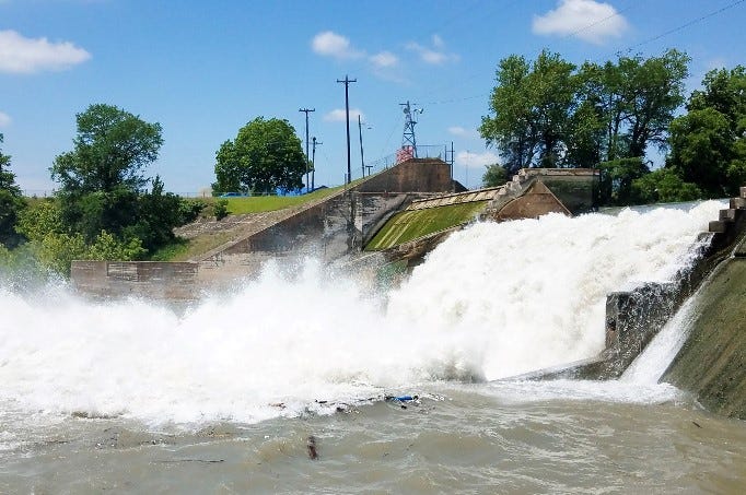 Texas' Lake Dunlap Spillway Texas' Lake Dunlap Spillway