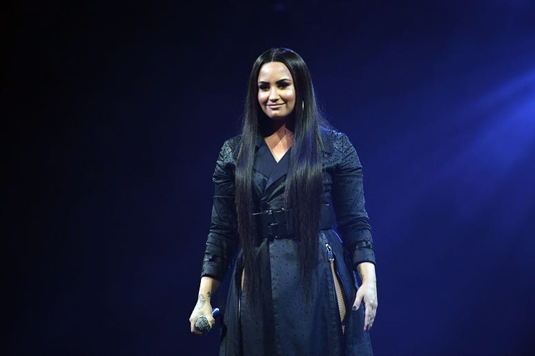 March 30, 2018; Miami, FL, USA; Demi Lovato performs at American Airlines Arena March 30, 2018; Miami, FL, USA; Demi Lovato performs at American Airlines Arena