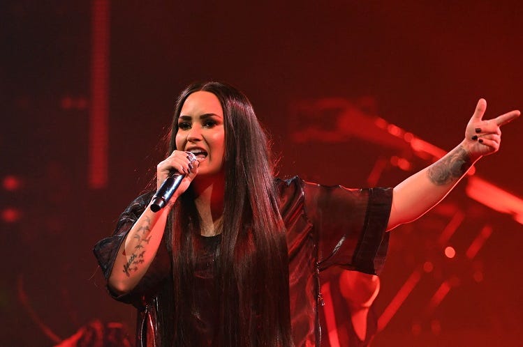 March 30, 2018; Miami, FL, USA; Demi Lovato performs at American Airlines Arena March 30, 2018; Miami, FL, USA; Demi Lovato performs at American Airlines Arena