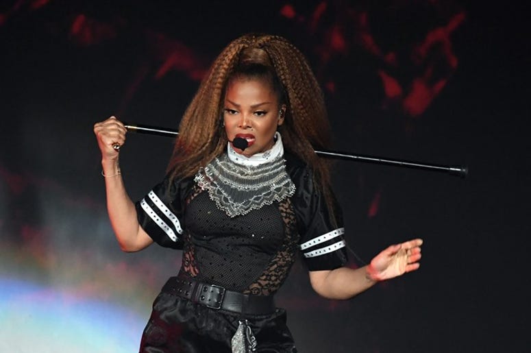 Aug 5, 2018; Miami, FL, USA; Janet Jackson performs at American Airlines Arena Aug 5, 2018; Miami, FL, USA; Janet Jackson performs at American Airlines Arena