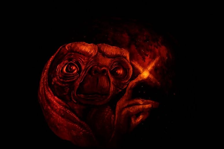 E.T., Pumpkin, Carving, Jack-O-Lantern, Phone Home, 2018 E.T., Pumpkin, Carving, Jack-O-Lantern, Phone Home, 2018