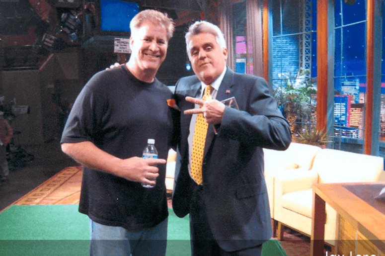 Photo courtesy of David Magee DFW Mentalist David Magee with Jay Leno
