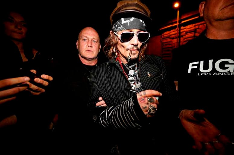 Johnny Depp spotted outside Eden Hotel, Italy on July 9, 2018. Johnny Depp spotted outside Eden Hotel, Italy on July 9, 2018.