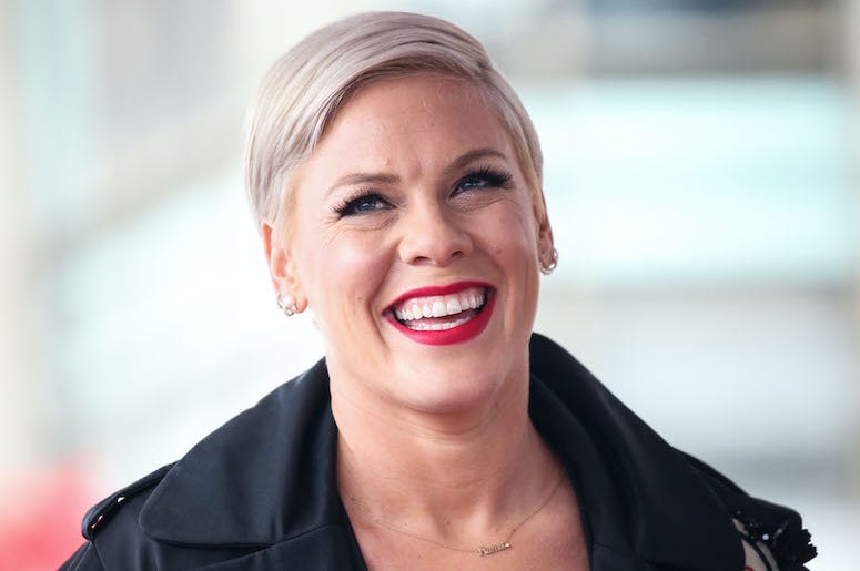 Pink, Alecia Moore, Hollywood Walk of Fame, Ceremony, Smile, 2019 Pink, Alecia Moore, Hollywood Walk of Fame, Ceremony, Smile, 2019