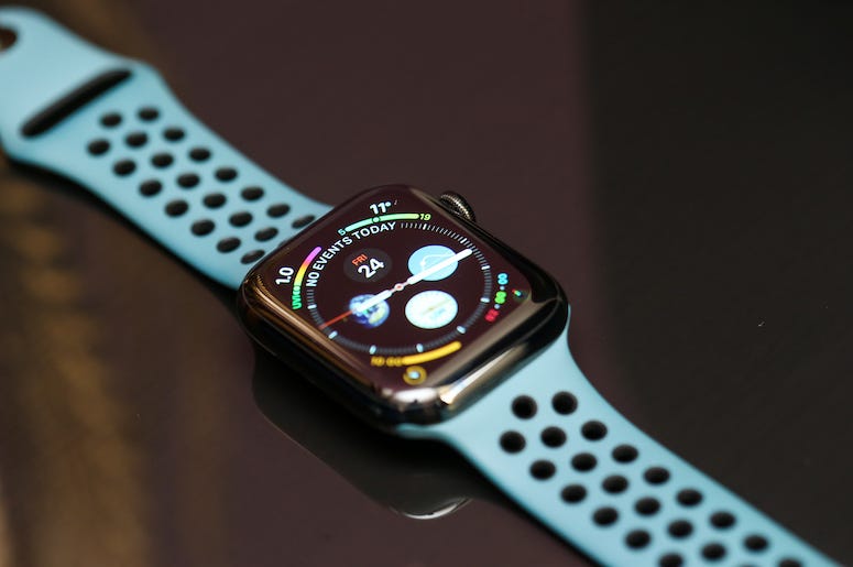 Apple Watch, Diary, Calendar, Blue Strap, Black Table, 2020 Apple Watch, Diary, Calendar, Blue Strap, Black Table, 2020