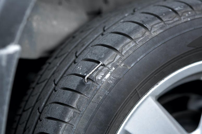 Nail, Tire, Car Nail, Tire, Car