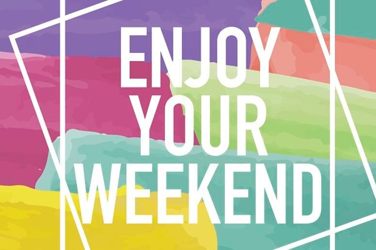 Enjoy Your Weekend Poster - stock vector Enjoy Your Weekend Poster - stock vector