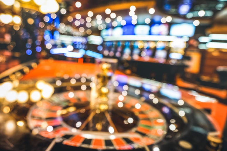 Casino, Defocused, Blurry, Roulette, Neon Lights Casino, Defocused, Blurry, Roulette, Neon Lights