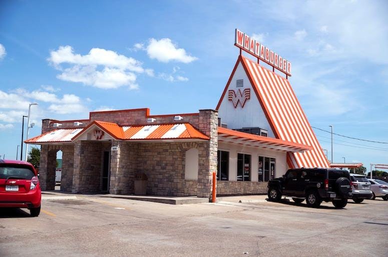 Whataburger, Corpus Christi, A-Frame Restaurant, Pretty Day, 2019 Whataburger, Corpus Christi, A-Frame Restaurant, Pretty Day, 2019