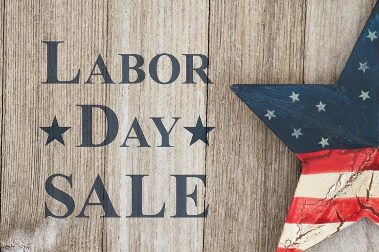 Retro Labor Day Sale message Retro Labor Day Sale message
