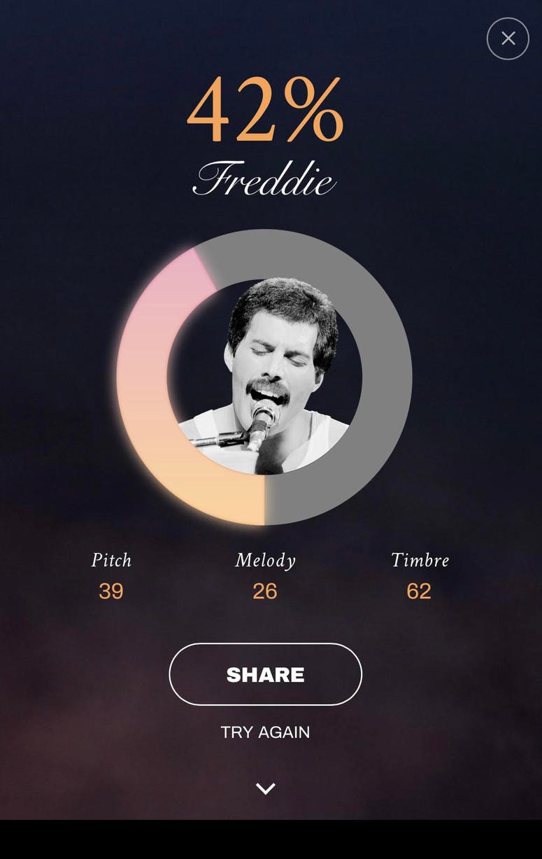 (Sybil Summers/ Entercom) Dirk results on Freddie Mercury app