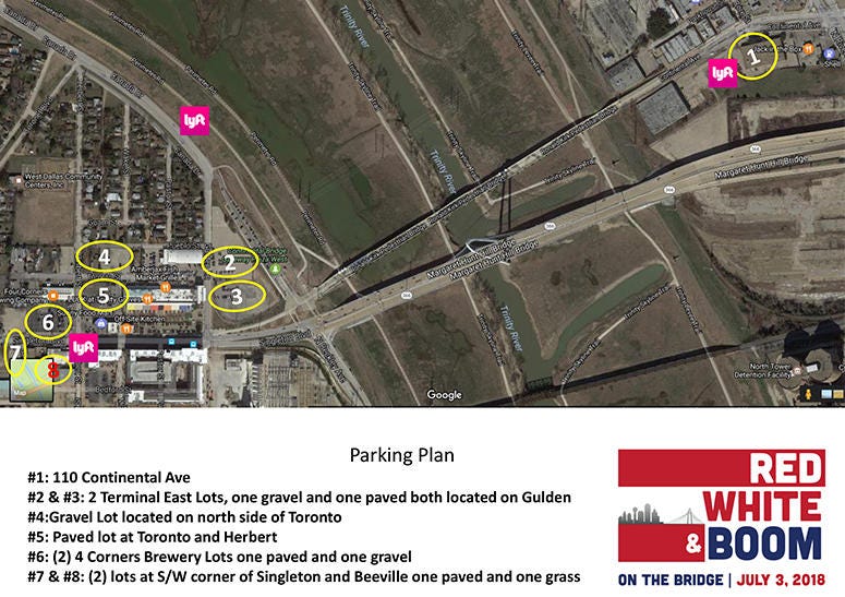 Parking Map - Red, White, & Boom Parking Map - Red, White, & Boom