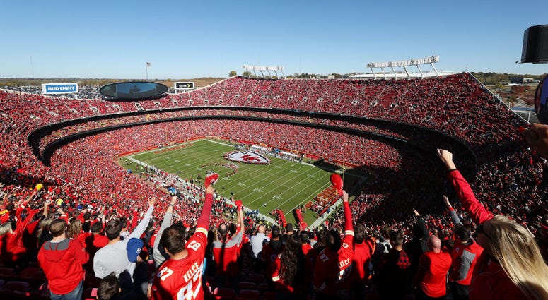 A general view of Arrowhead stadium during the game between the Denver Broncos and the Kansas City Chiefs 28, 2018 in Kansas City, Missouri.