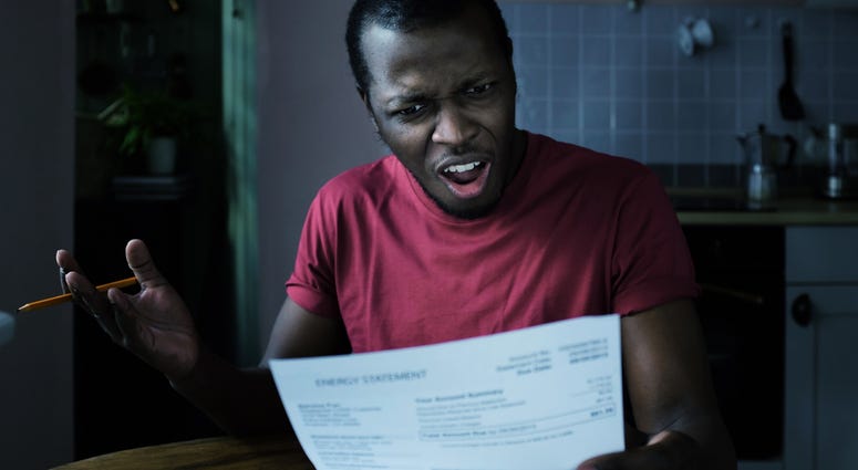 Man is upset with high tax bill in the mail