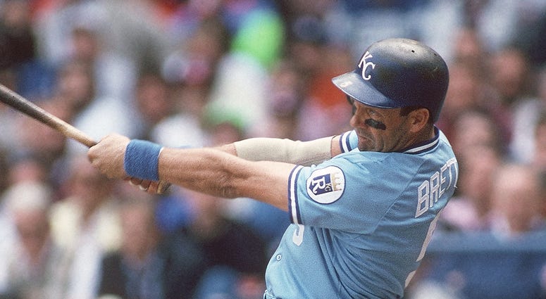 George Brett swings for the fences