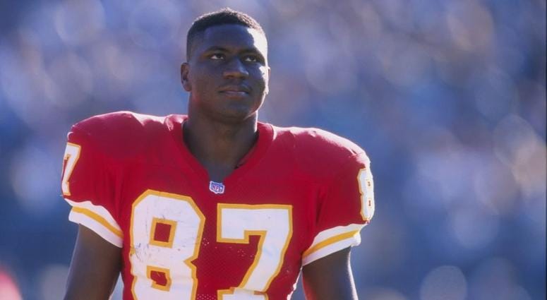 Tamarick Vanover in his Kansas City Chiefs uniform in the 1990s Tamarick Vanover in his Kansas City Chiefs uniform in the 1990s