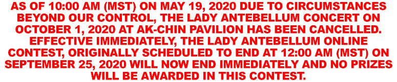 SHOW CANCELLED