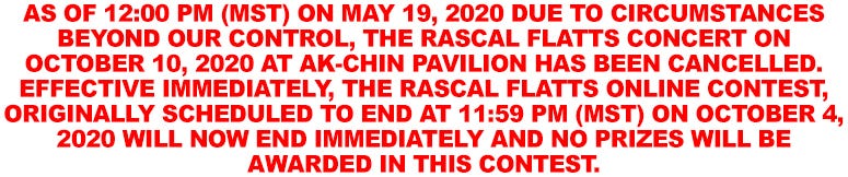 SHOW CANCELLED