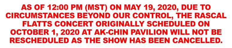 SHOW CANCELLED