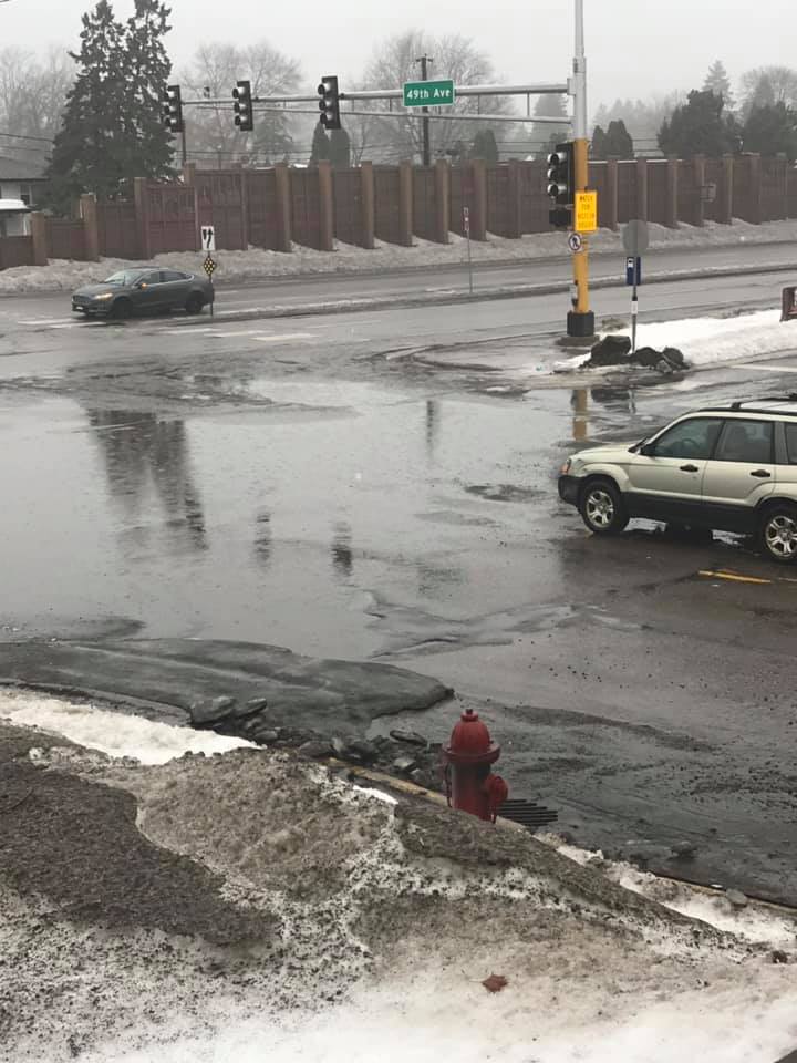 Columbia Heights pothole Columbia Heights pothole