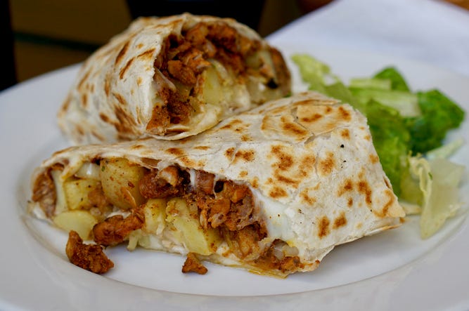 Mad Mex pineapple burrito Mad Mex pineapple burrito