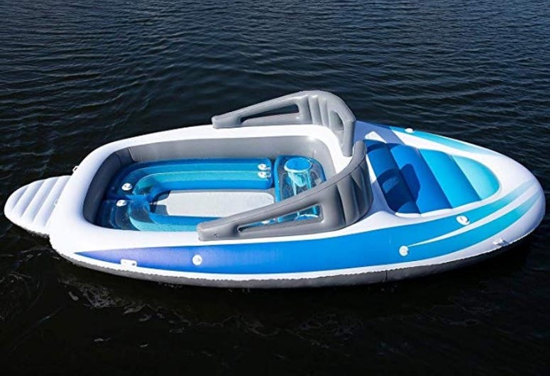 6-Person Inflatable Bay Breeze Boat Island Party Island 6-Person Inflatable Bay Breeze Boat Island Party Island