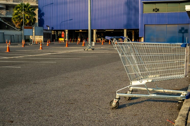 Shopping carts in parking lots Shopping carts in parking lots