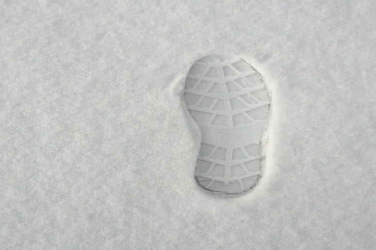 footprints in snow footprints in snow