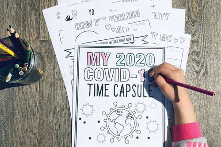 COVID-19 Time Capsule coloring book