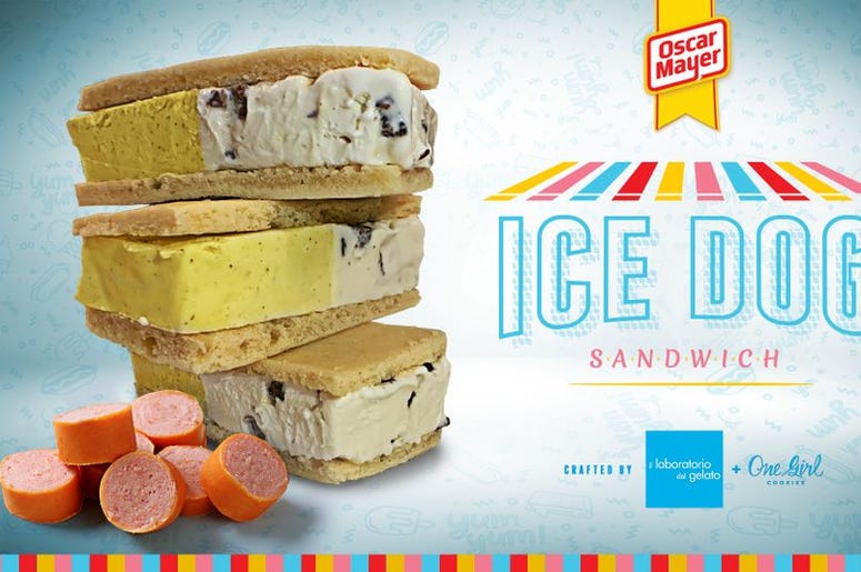 Oscar Mayer Ice Dog Sandwich hot dog ice cream sandwich, ice dog sandwich, oscar mayer ice dog sandwich