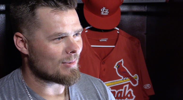 Luke Voit of the St. Louis Cardinals. Luke Voit of the St. Louis Cardinals.