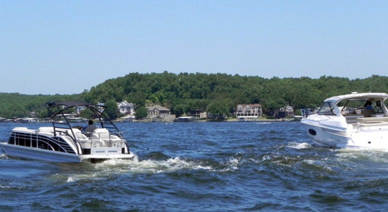 Boats on the Lake of the Ozarks in Missouri. Boats on the Lake of the Ozarks in Missouri.
