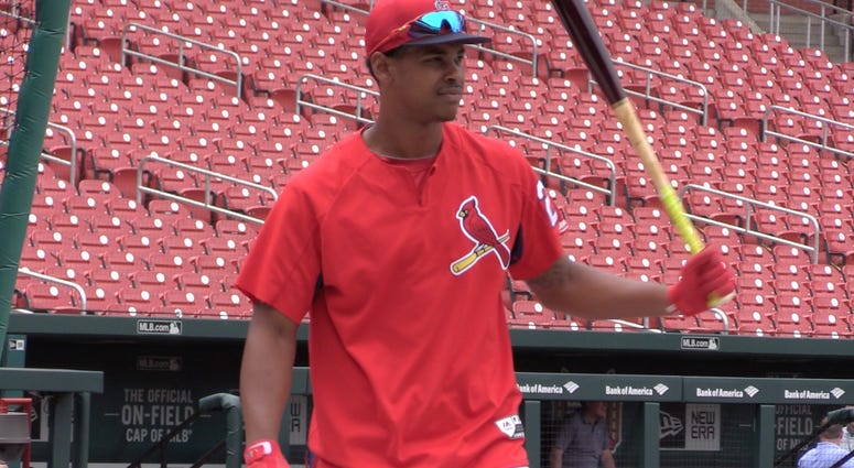 St. Louis Cardinals prospect Alex Reyes at Busch Stadium. St. Louis Cardinals prospect Alex Reyes at Busch Stadium.
