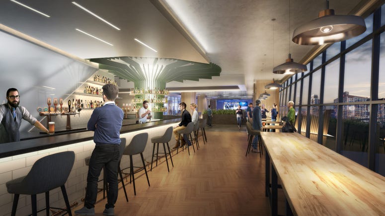Rendering of planned Clark Avenue Club at Scottrade Center. Rendering of planned Clark Avenue Club at Scottrade Center.