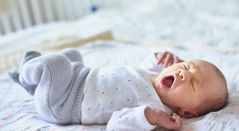 baby yawning