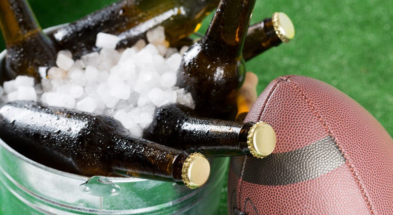 football and beer