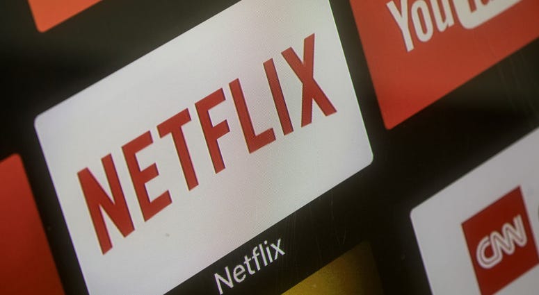 The Netflix App logo is seen on a television screen on March 23, 2018 in Istanbul, Turkey.